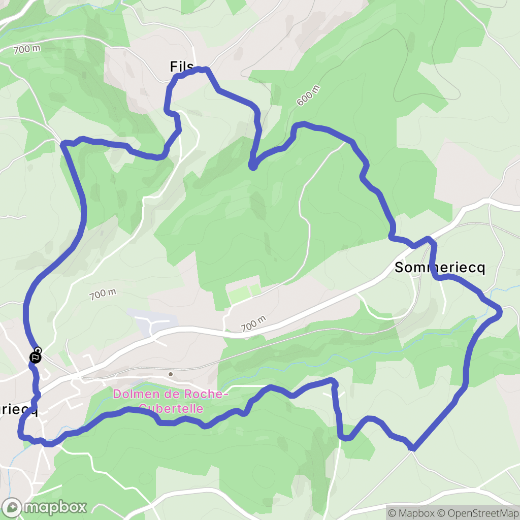 Luriecq : carte du parcours de randonnée - France