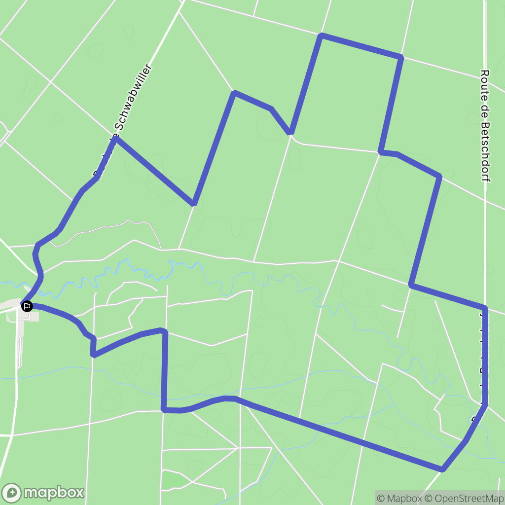 Haguenau : carte du parcours de randonnée - France