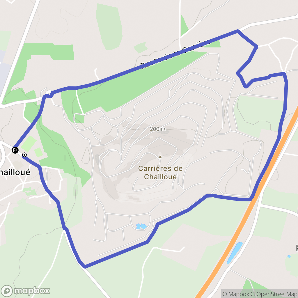 Chailloué : carte du parcours de randonnée - France