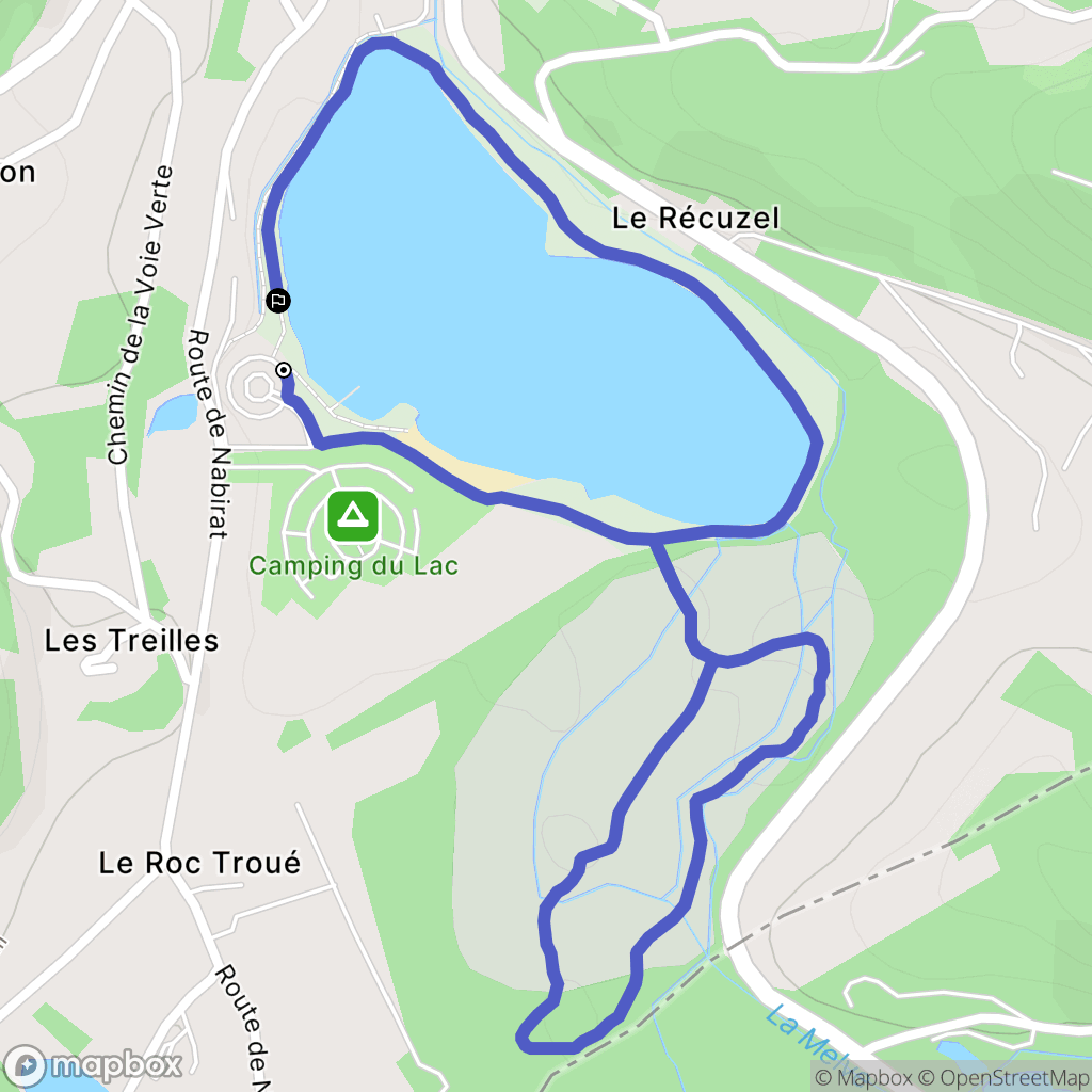 Groléjac : carte du parcours de randonnée - France