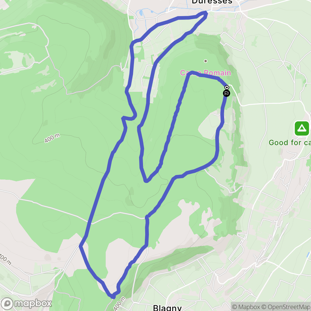 Meursault : carte du parcours de randonnée - France