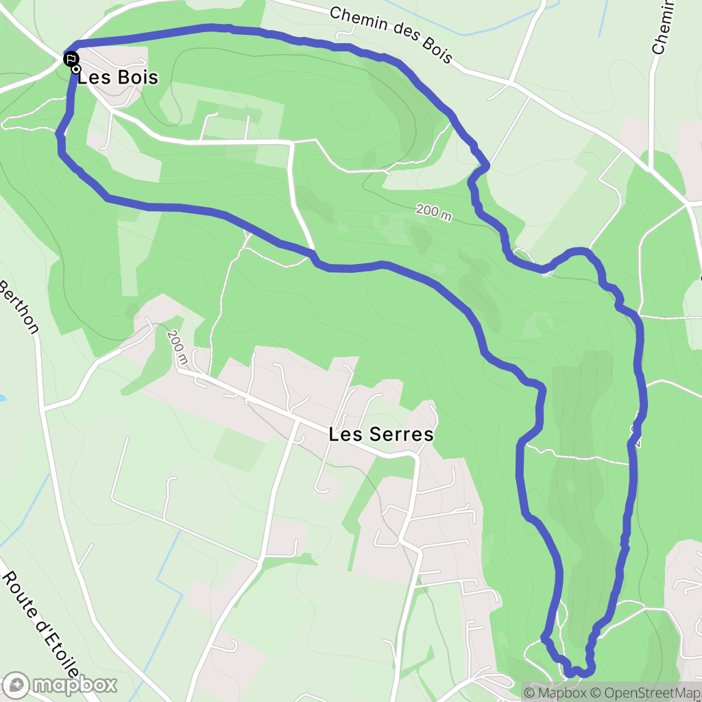 Montoison : carte du parcours de randonnée - France