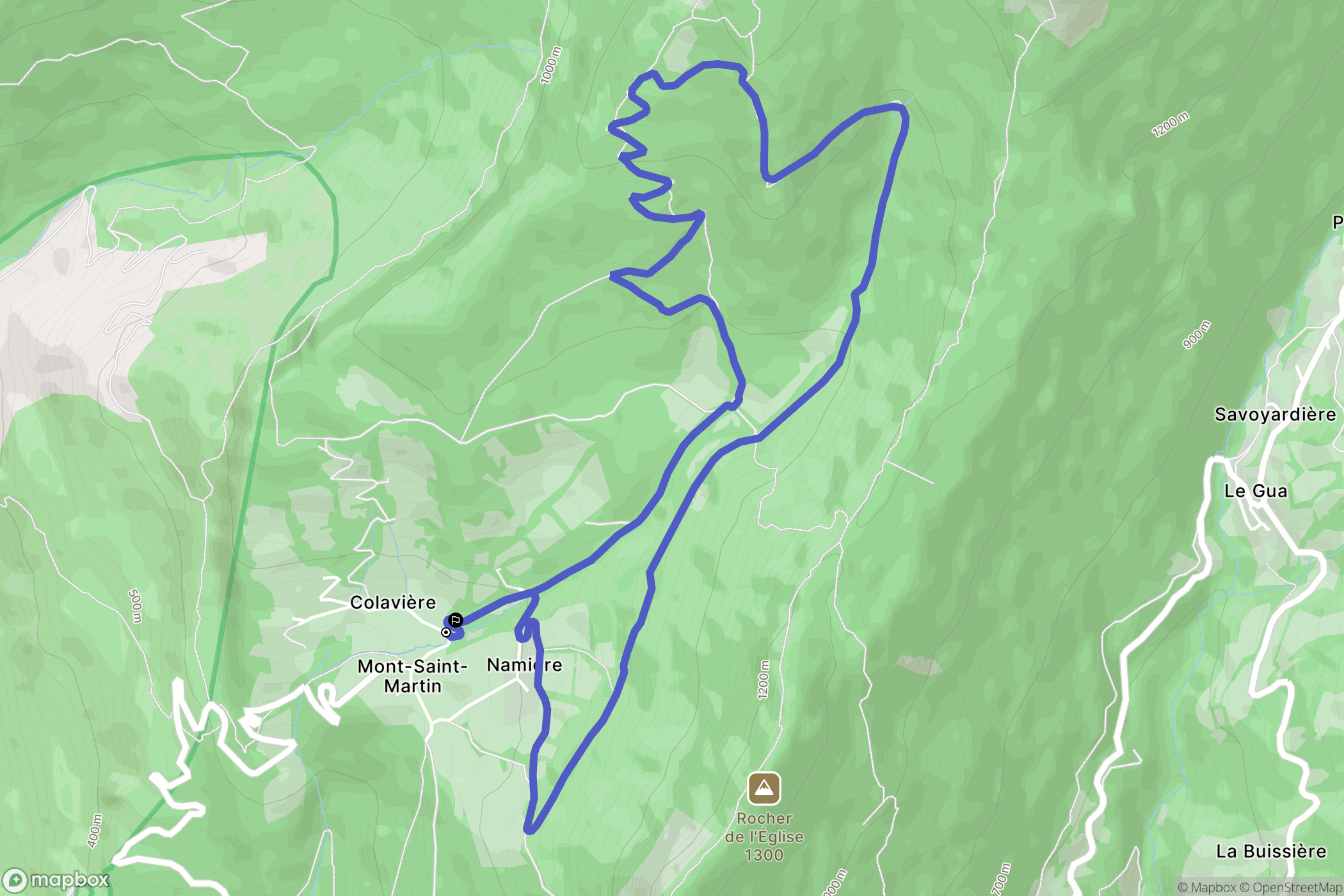 Mont-Saint-Martin : carte du parcours de randonnée - France