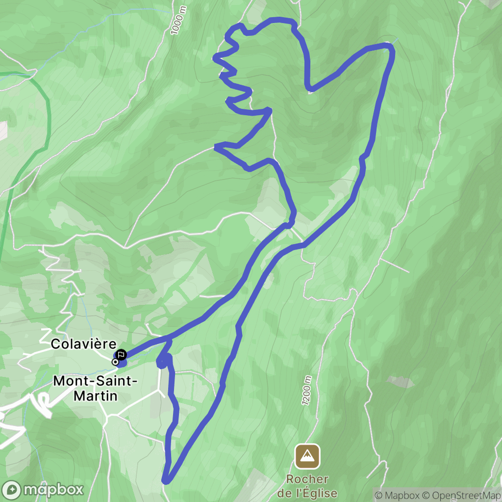 Mont-Saint-Martin : carte du parcours de randonnée - France