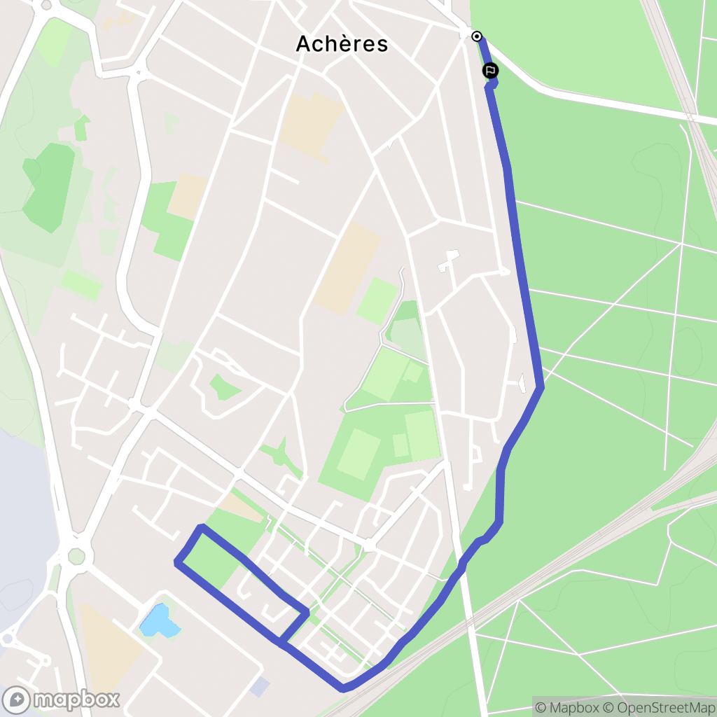 Saint-Germain-en-Laye : carte du parcours de randonnée - France