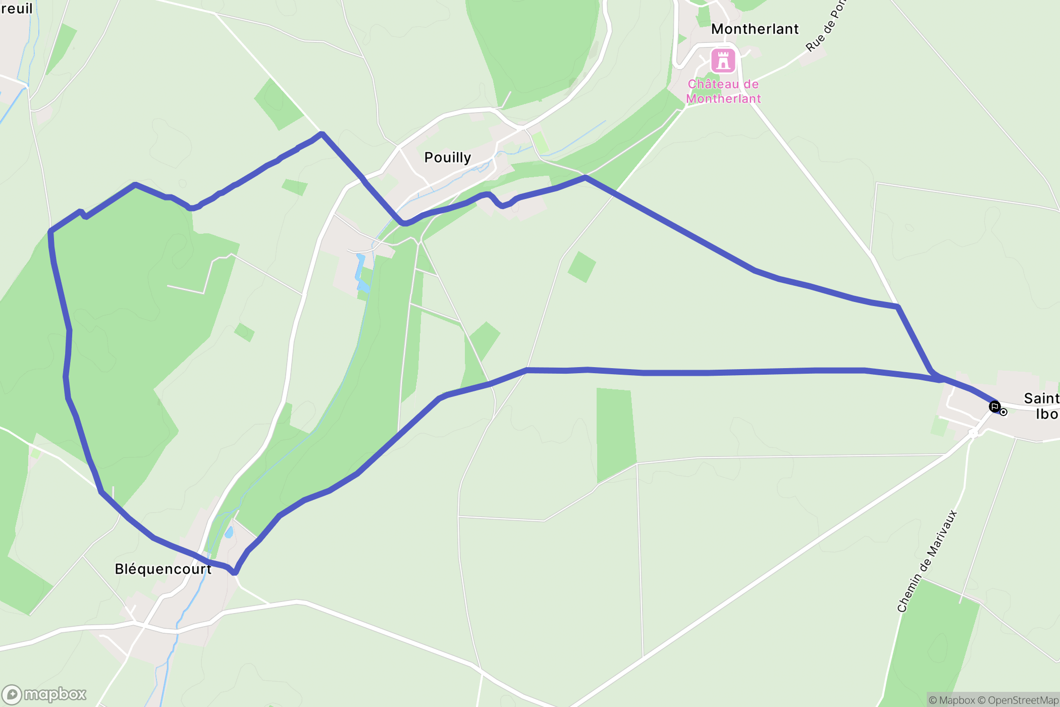 Saint-Crépin-Ibouvillers : carte du parcours de randonnée - France