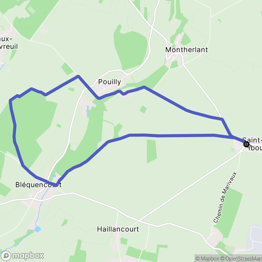 Saint-Crépin-Ibouvillers : carte du parcours de randonnée - France