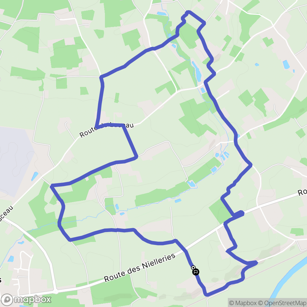 Vaas : carte du parcours de randonnée - France