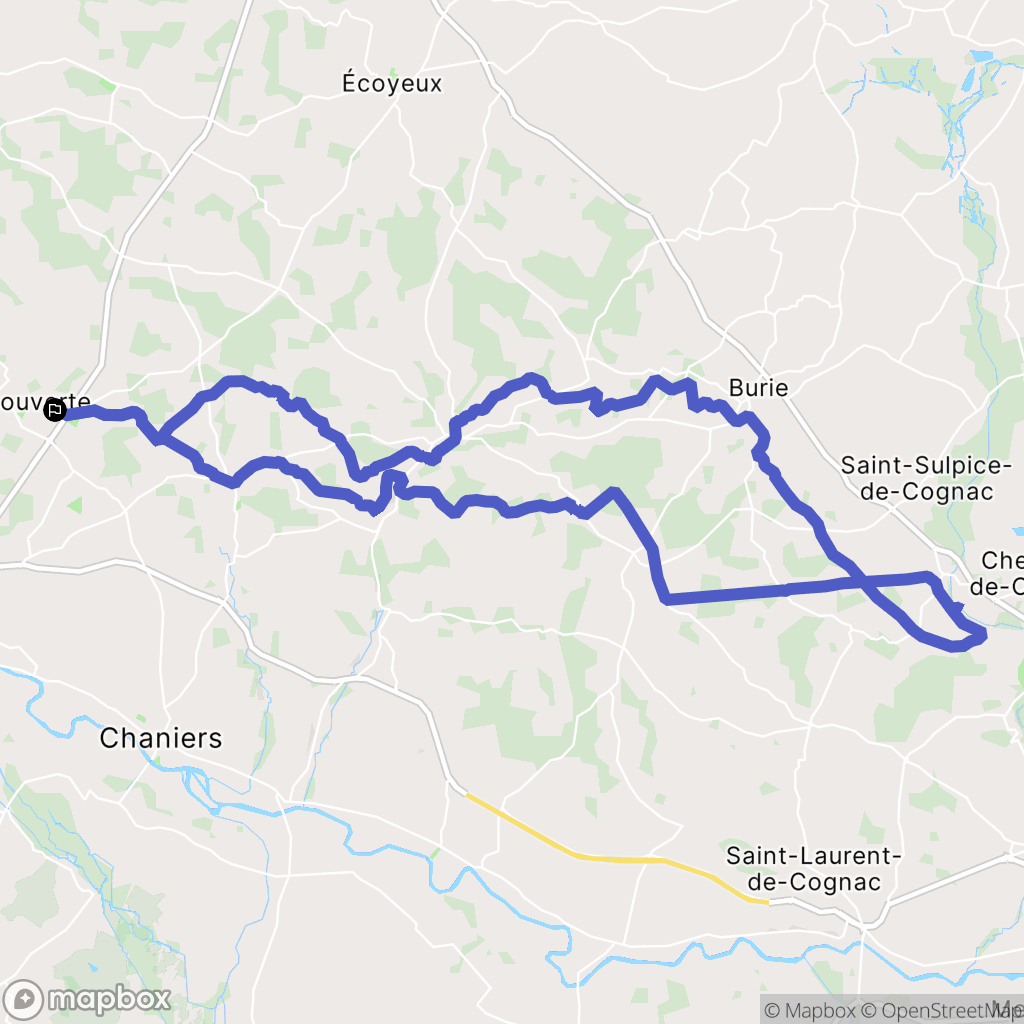 Fontcouverte : carte du parcours de randonnée - France