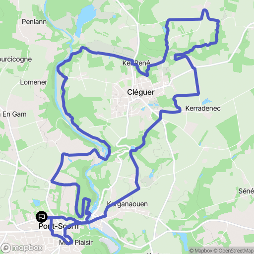 Pont-Scorff : carte du parcours de randonnée - France