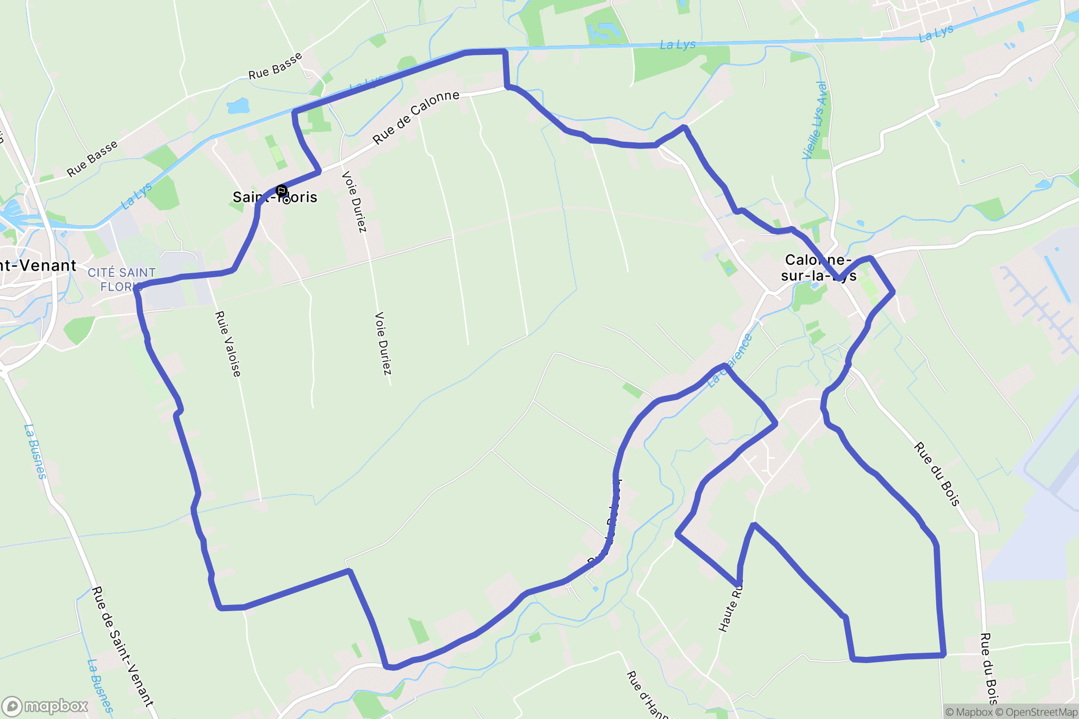 Saint-Floris : carte du parcours de randonnée - France