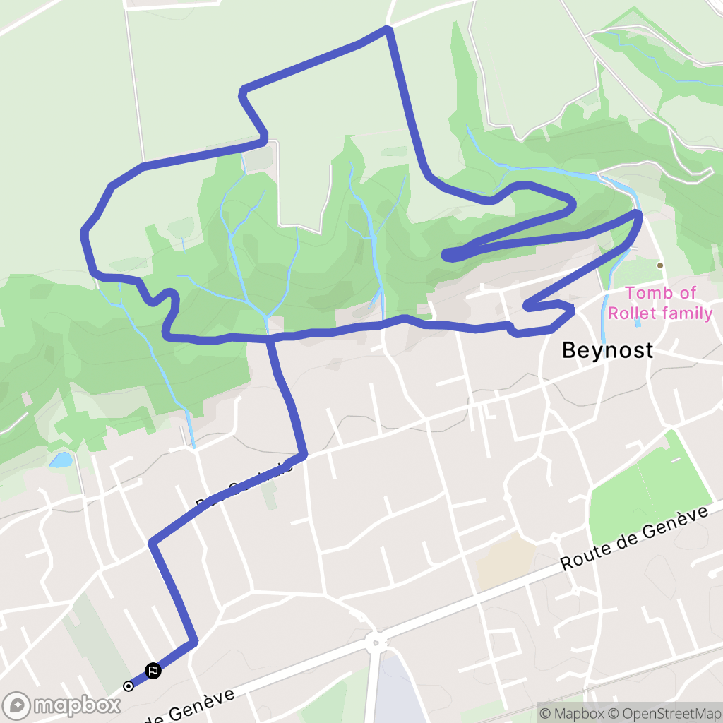 Saint-Maurice-de-Beynost : carte du parcours de randonnée - France