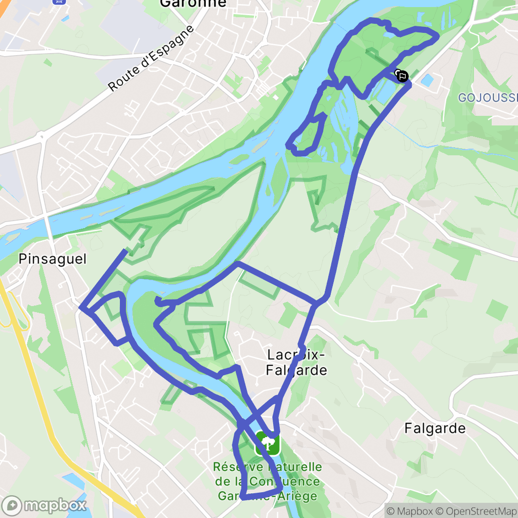 Portet-sur-Garonne : carte du parcours de randonnée - France
