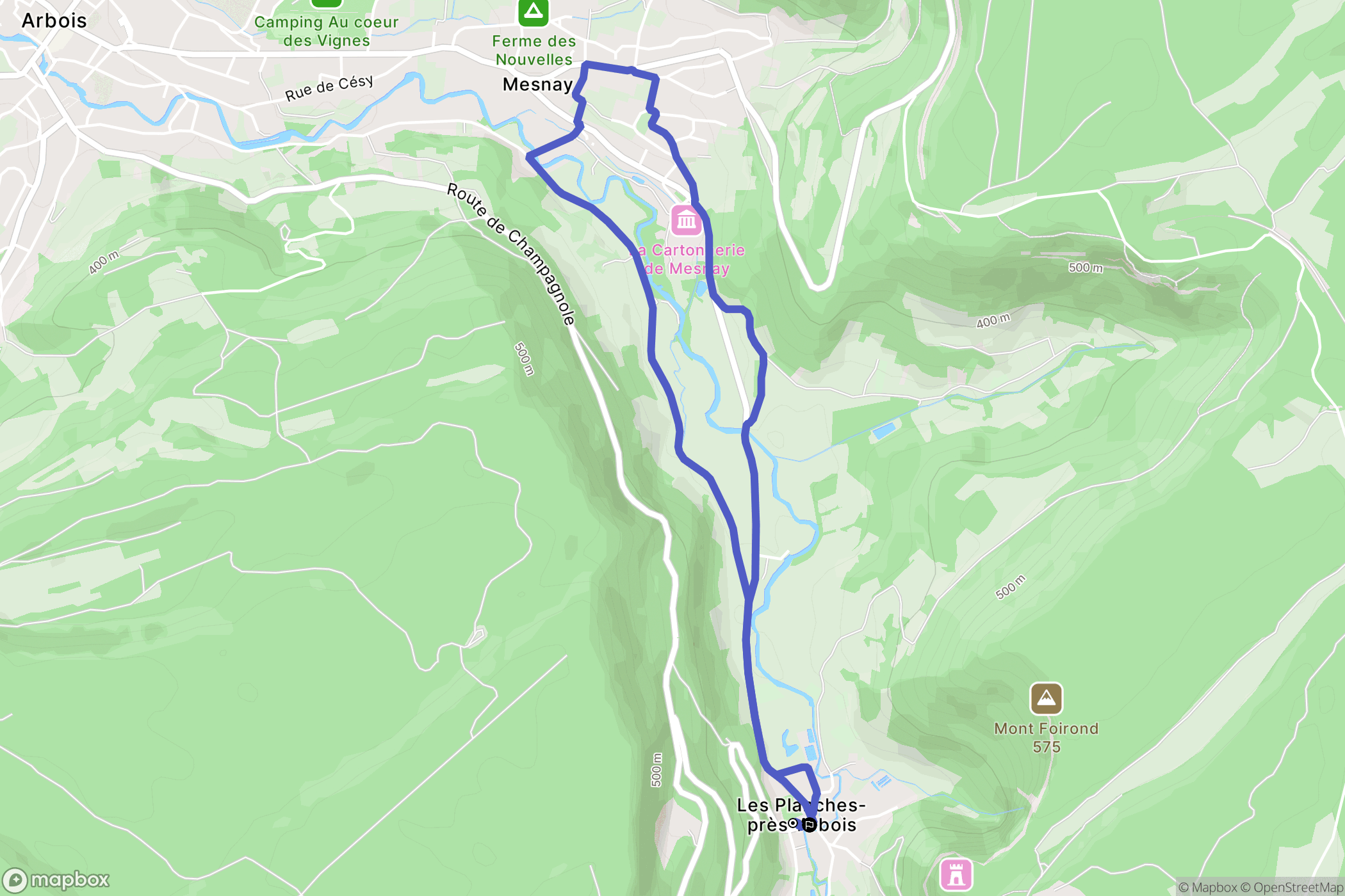 Les Planches-prés-Arbois: routekaart voor buitenactiviteiten - France