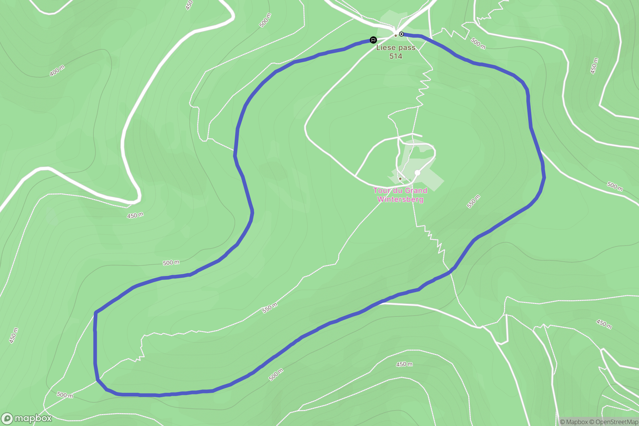 Niederbronn-les-Bains : carte du parcours de randonnée - France