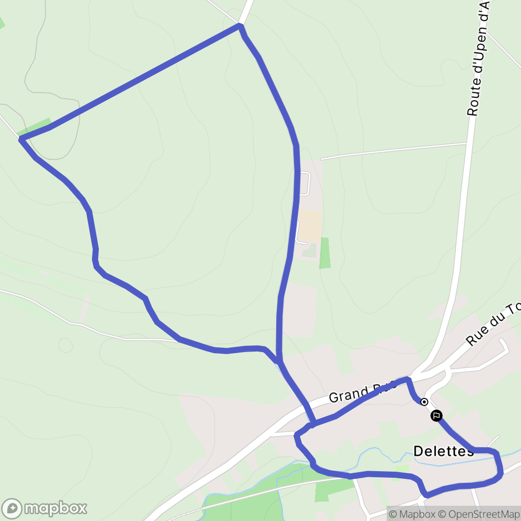 Delettes : carte du parcours de randonnée - France
