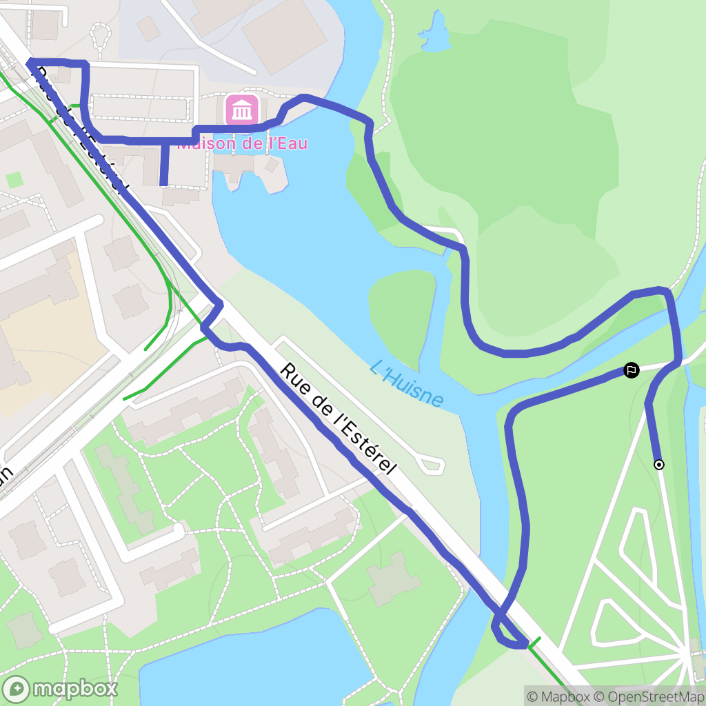 Le Mans : carte du parcours de randonnée - France