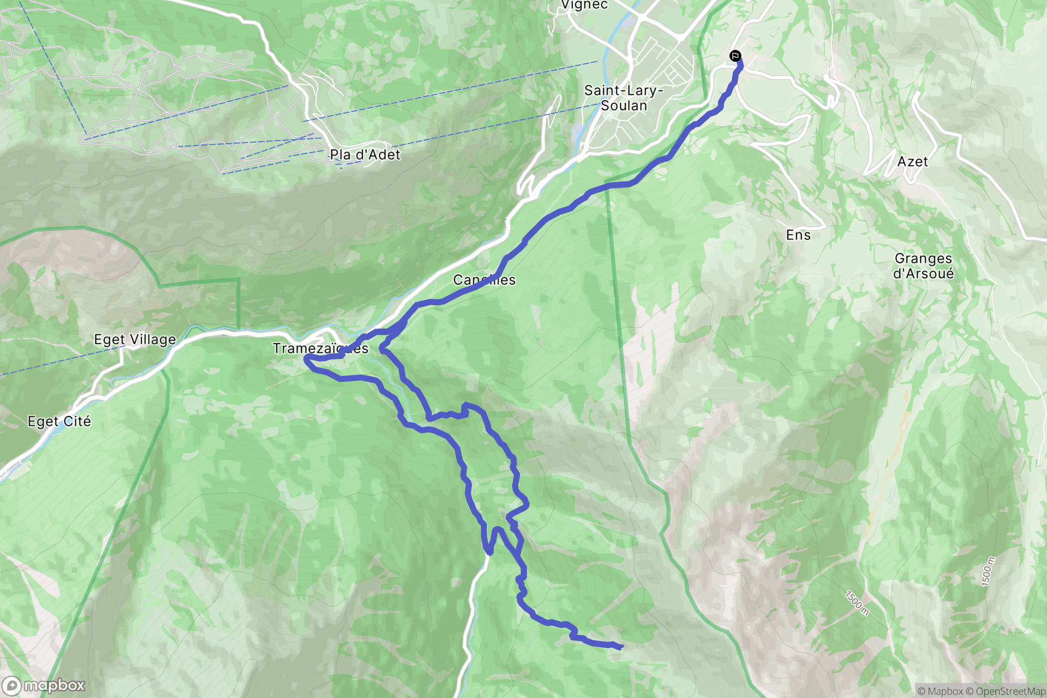 Sailhan : carte du parcours de randonnée - France