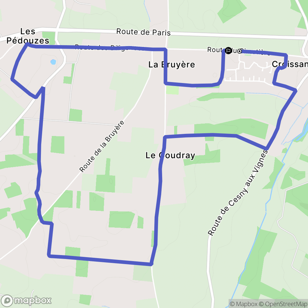 Mézidon Vallée d'Auge : carte du parcours de randonnée - France