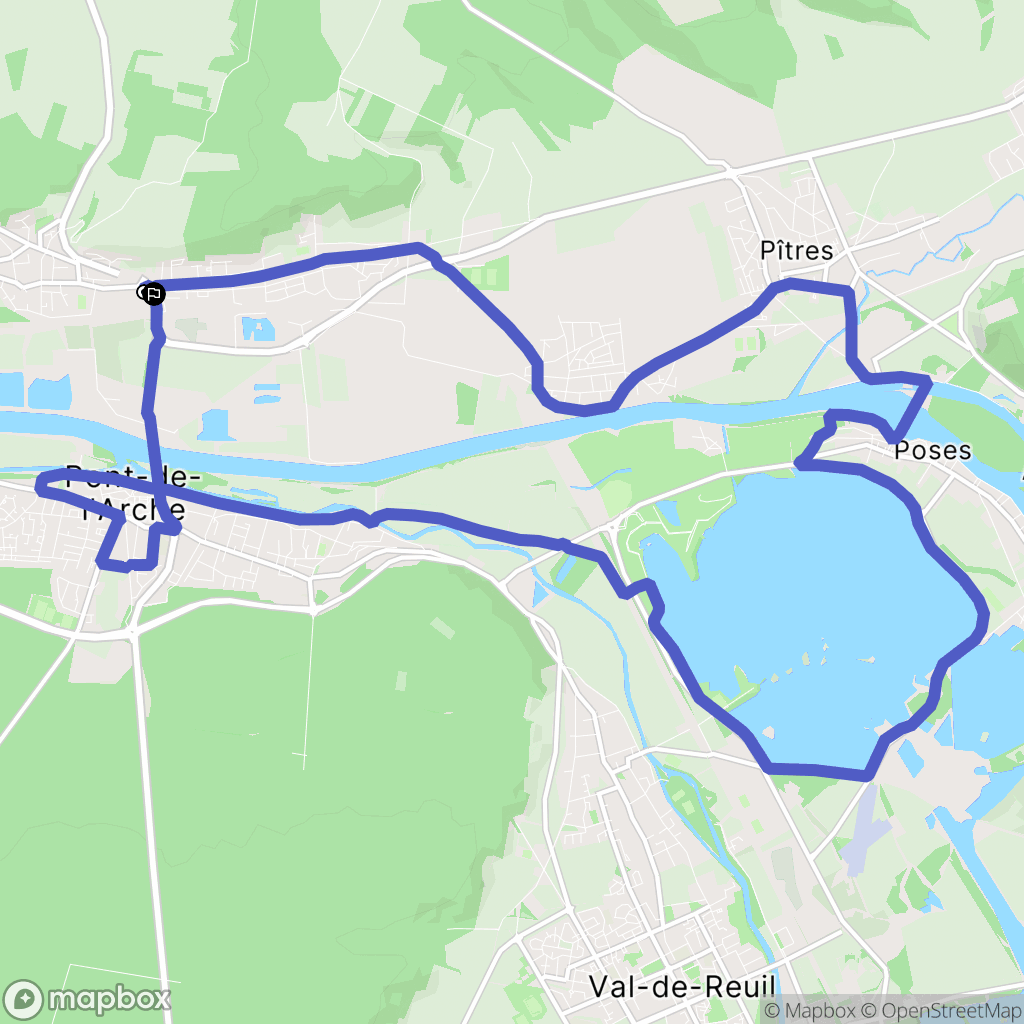 Igoville : carte du parcours de randonnée - France
