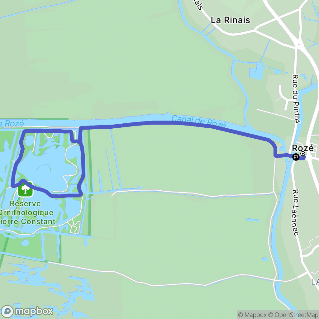 Saint-Malo-de-Guersac : carte du parcours de randonnée - France
