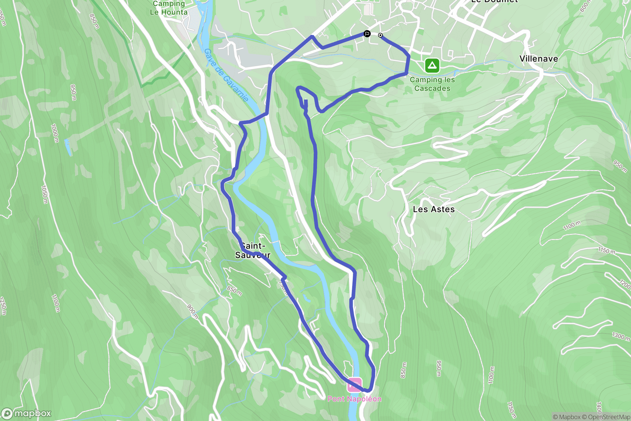 Luz-Saint-Sauveur : carte du parcours de randonnée - France