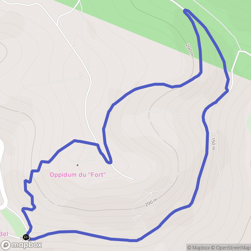 Taradeau : carte du parcours de randonnée - France