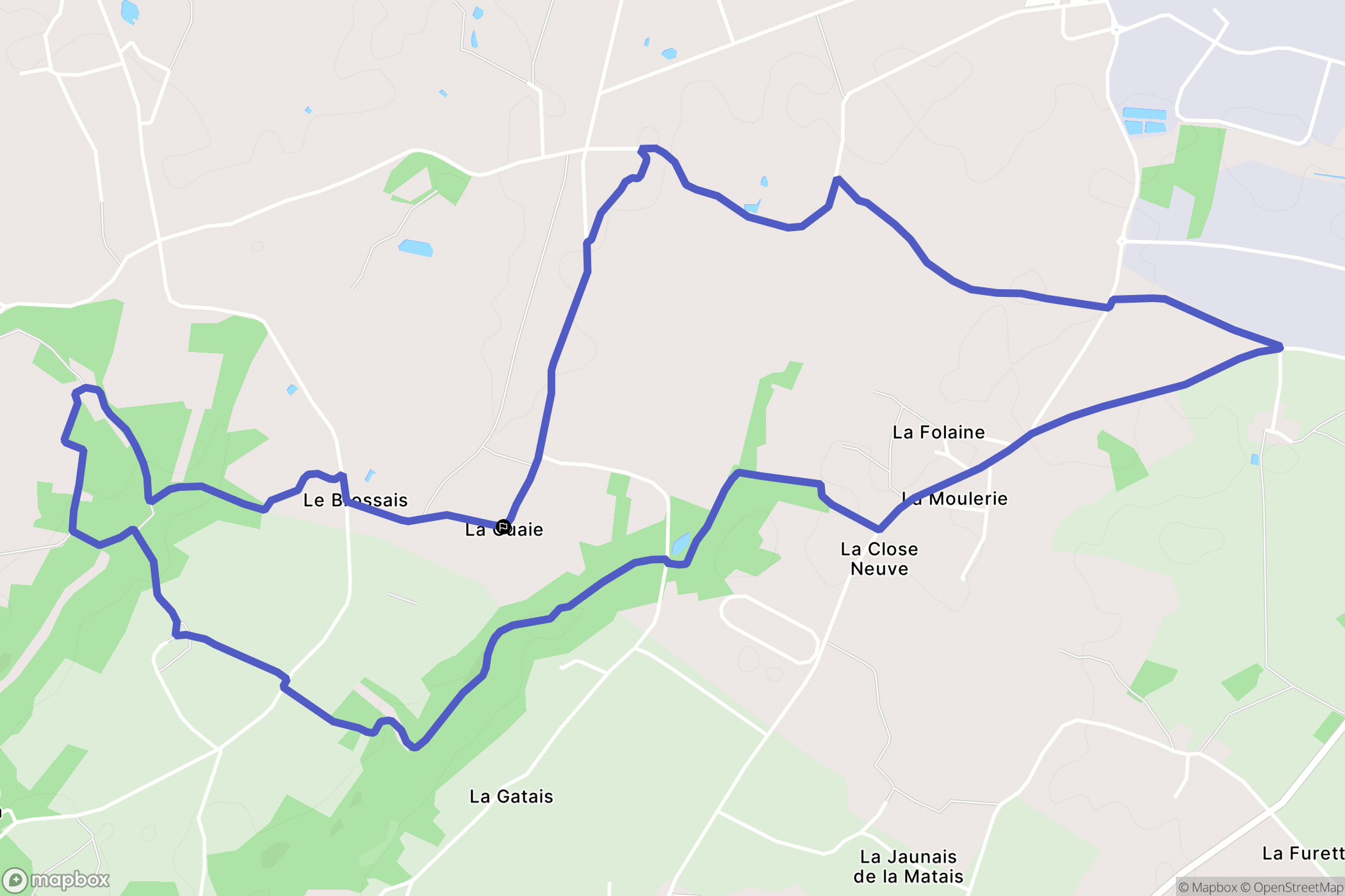 Malville : carte du parcours de randonnée - France