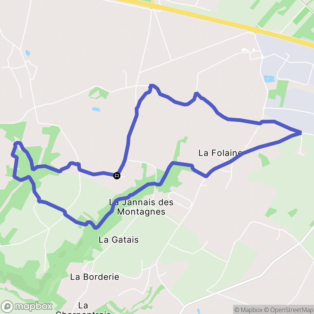 Malville : carte du parcours de randonnée - France