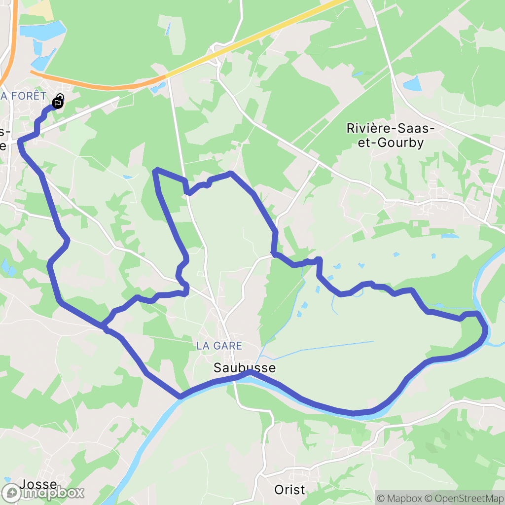 Saint-Geours-de-Maremne : carte du parcours de randonnée - France