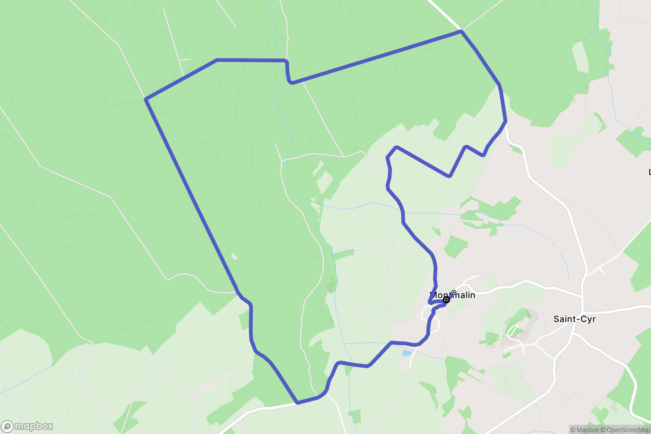 Saint-Cyr-Montmalin : carte du parcours de randonnée - France