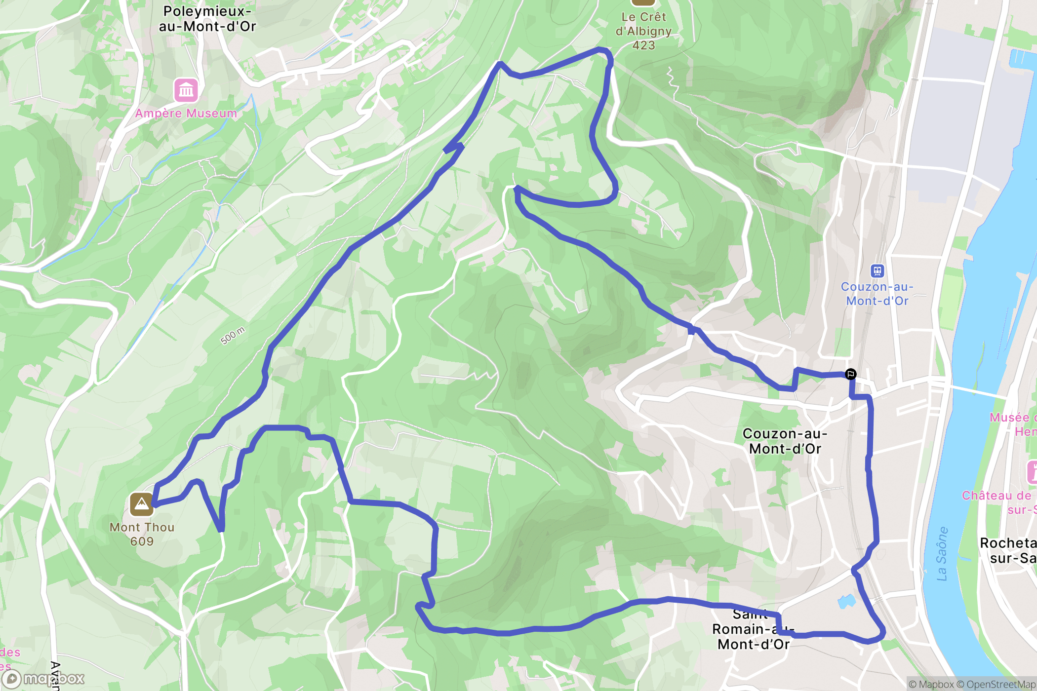 Couzon-au-Mont-d'Or: routekaart voor buitenactiviteiten - France