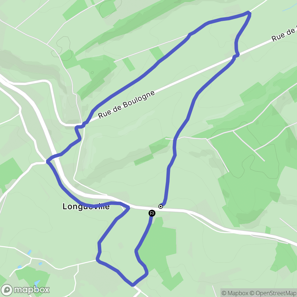 Longueville : carte du parcours de randonnée - France