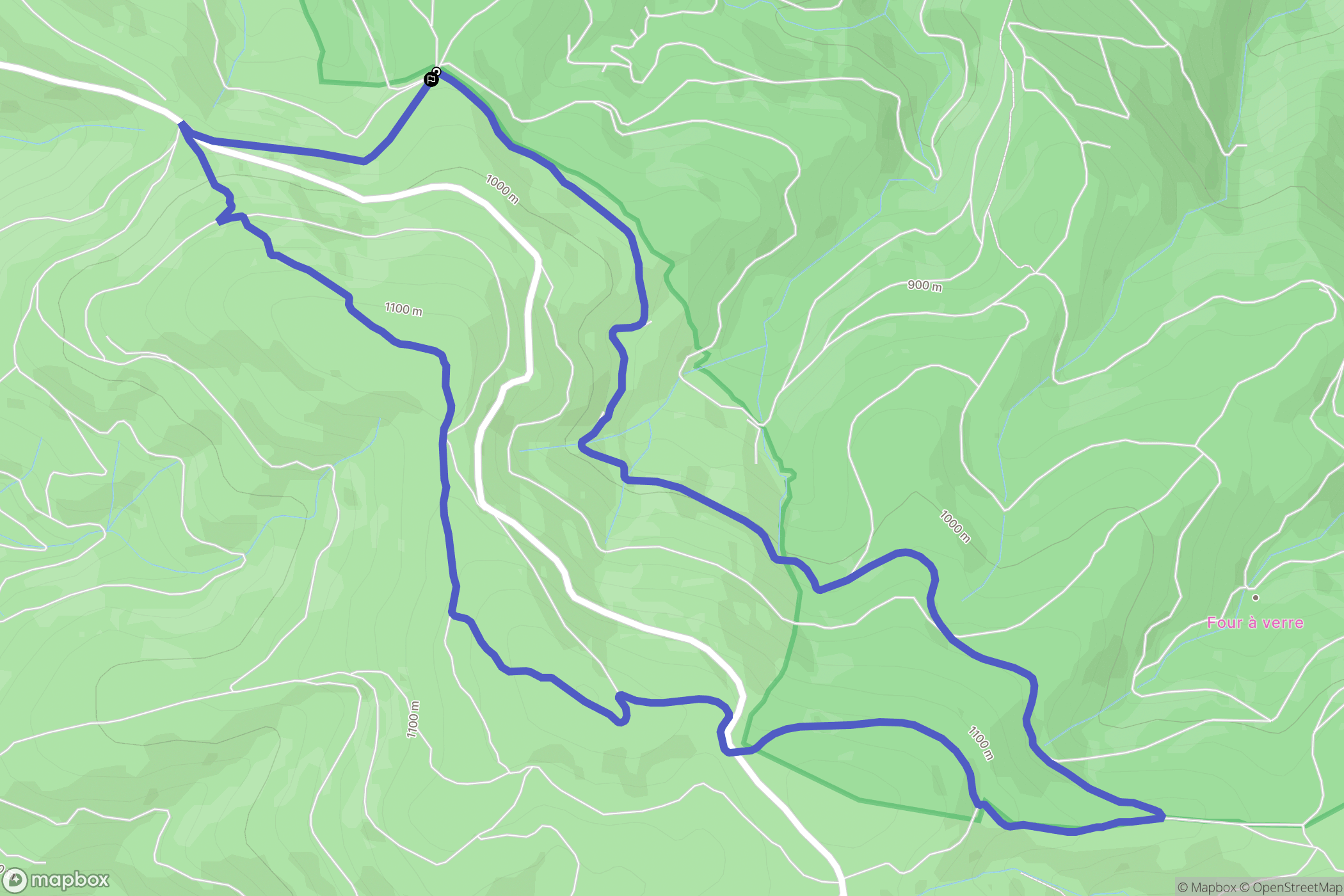 Saint-Amans-Soult : carte du parcours de randonnée - France