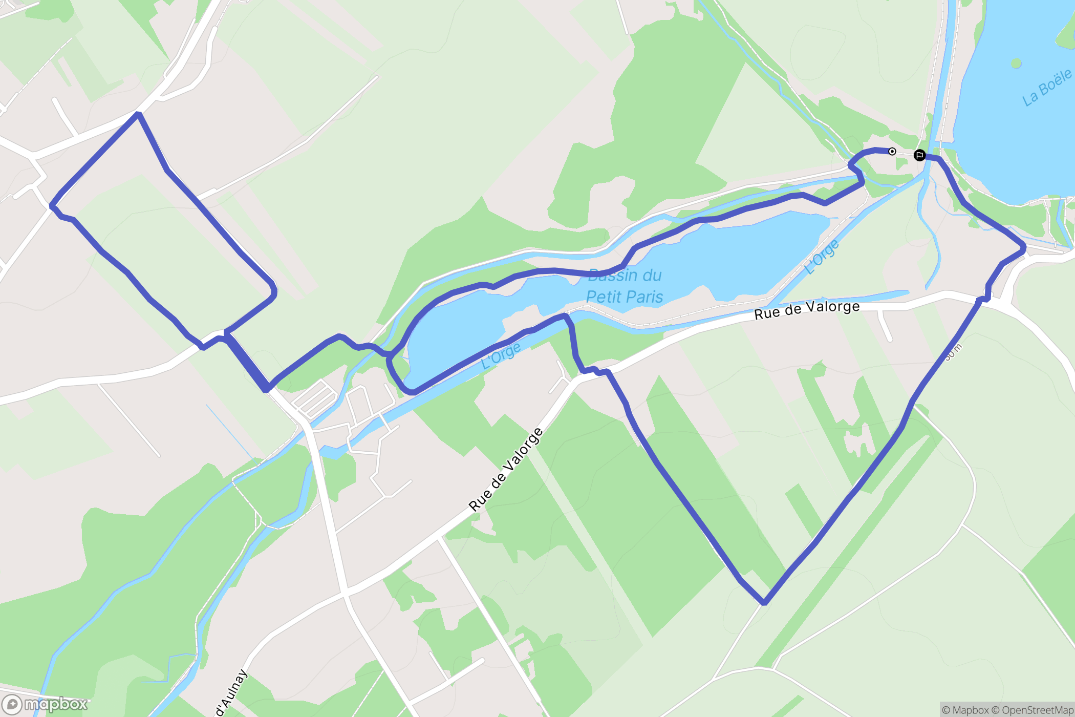 Longpont-sur-Orge : carte du parcours de randonnée - France