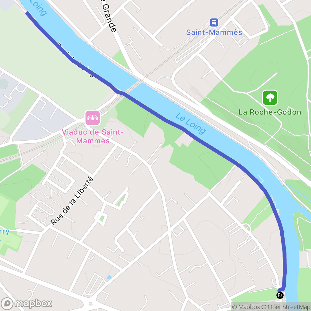 Moret-Loing-et-Orvanne : carte du parcours de randonnée - France