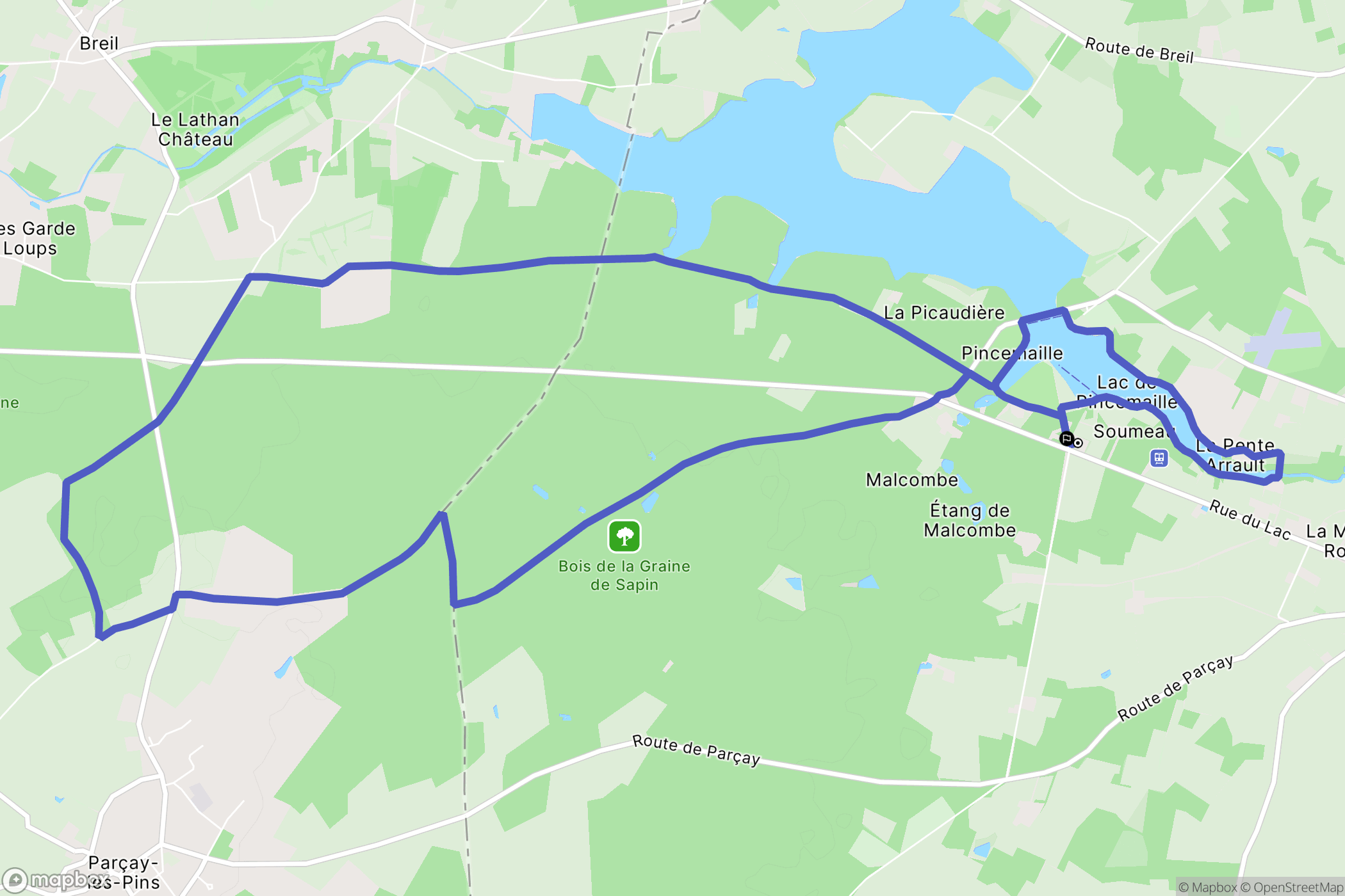 Rillé : carte du parcours de randonnée - France