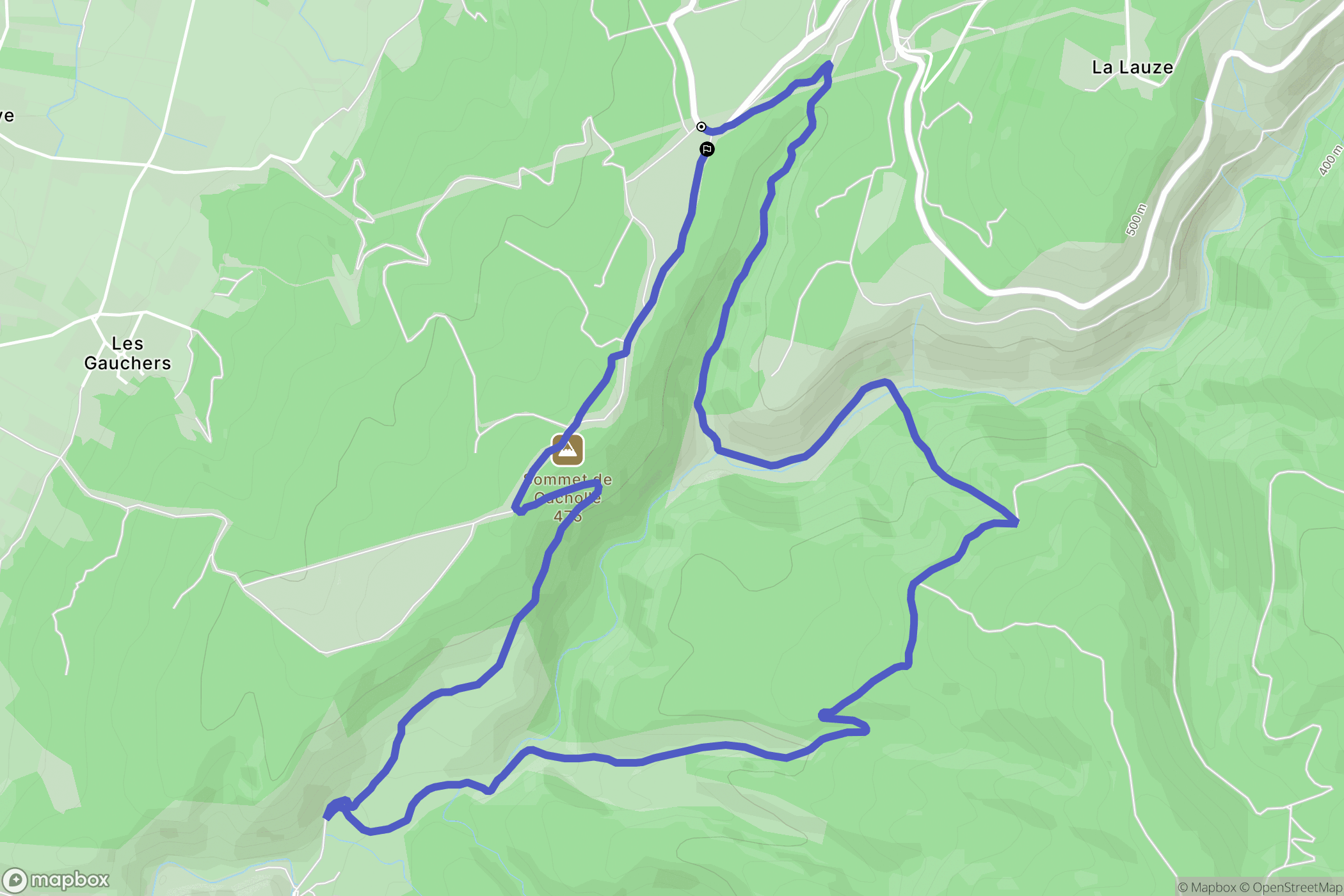 Blauvac : carte du parcours de randonnée - France