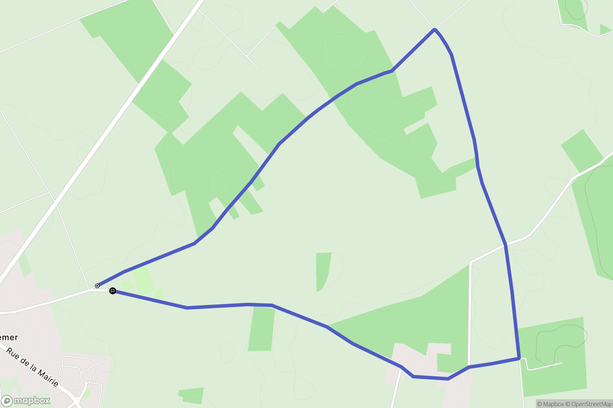 Villemer : carte du parcours de randonnée - France