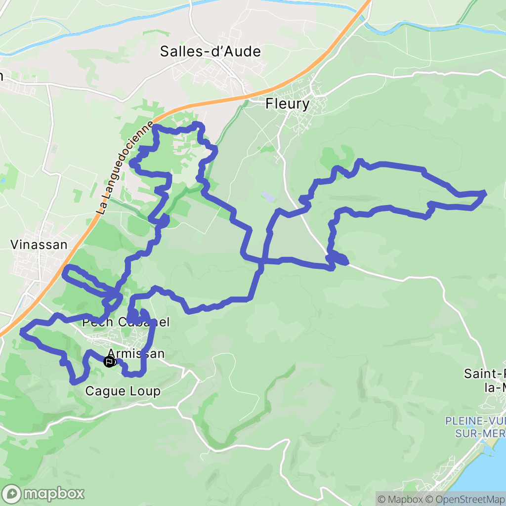 Armissan : carte du parcours de randonnée - France
