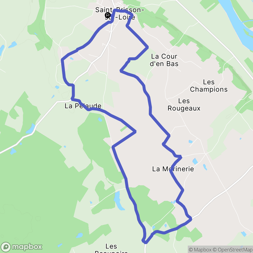 Saint-Brisson-sur-Loire : carte du parcours de randonnée - France