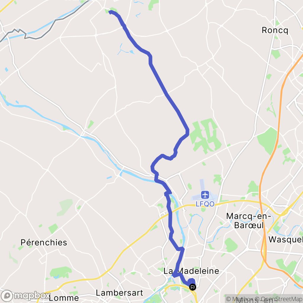 La Madeleine : carte du parcours de randonnée - France