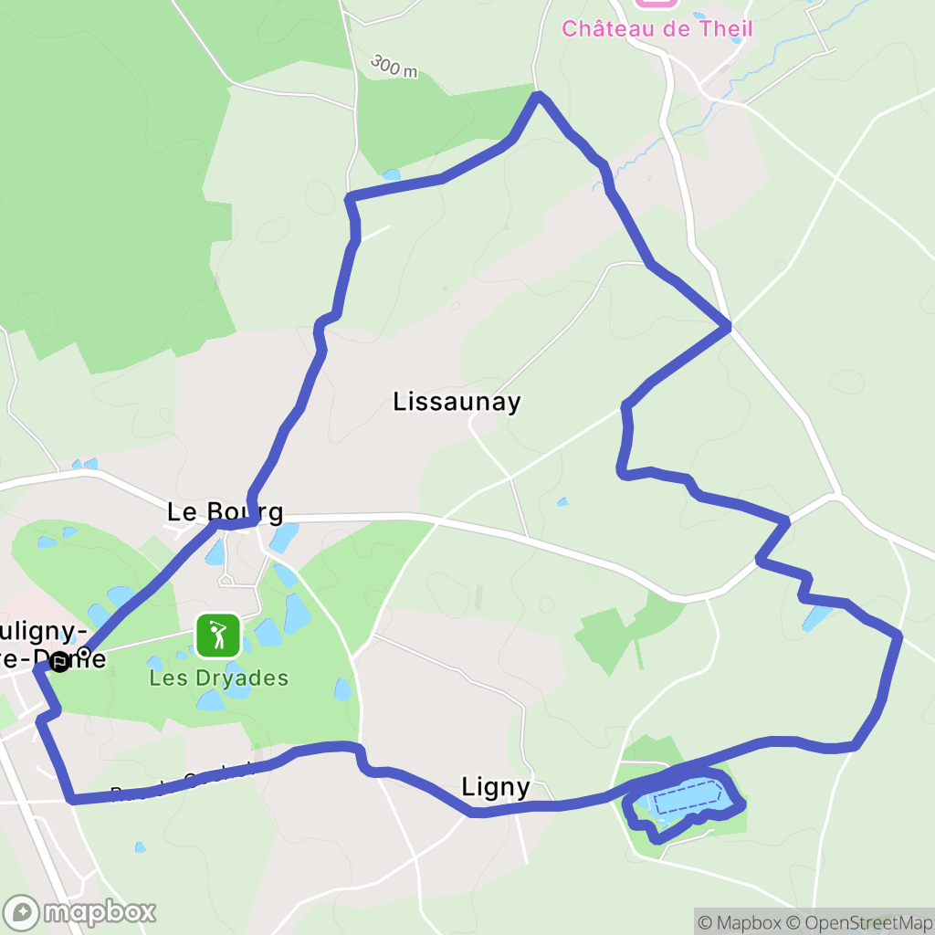Pouligny-Notre-Dame : carte du parcours de randonnée - France