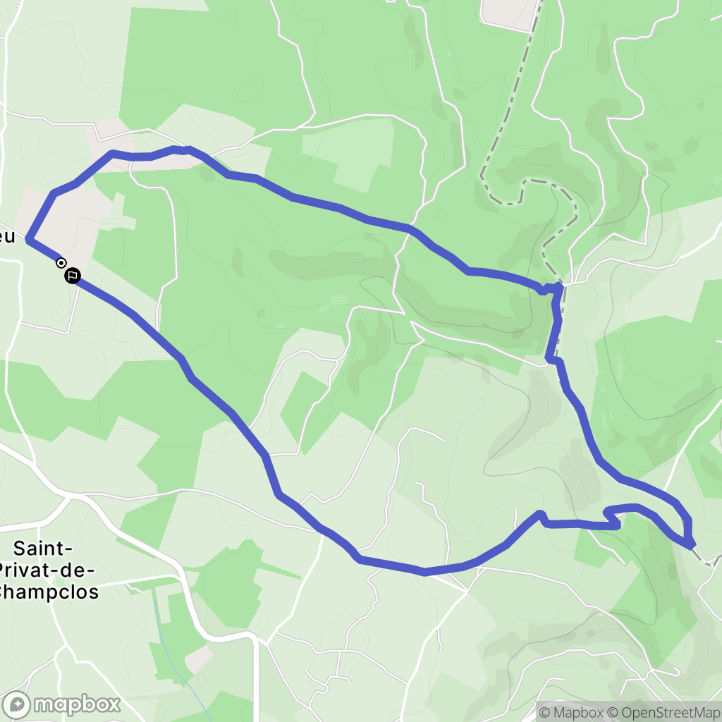 Barjac : carte du parcours de randonnée - France