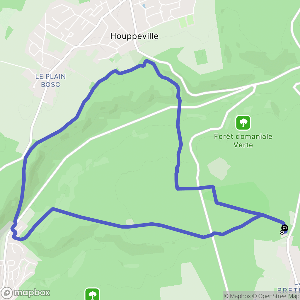 Bois-Guillaume : carte du parcours de randonnée - France