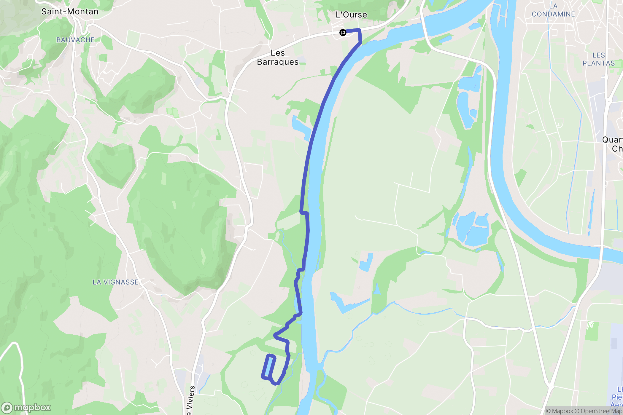 Saint-Montan : carte du parcours de randonnée - France