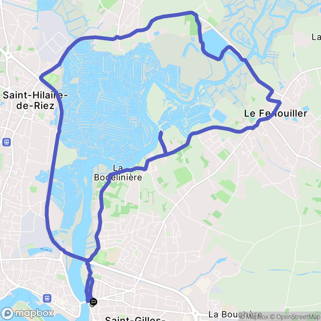 Saint-Gilles-Croix-de-Vie : carte du parcours de randonnée - France