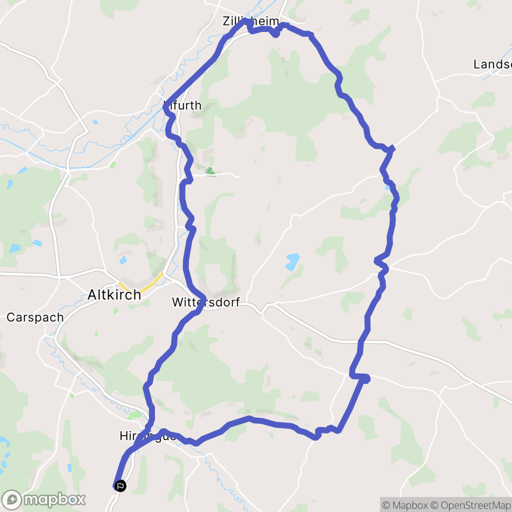 Heimersdorf : carte du parcours de randonnée - France