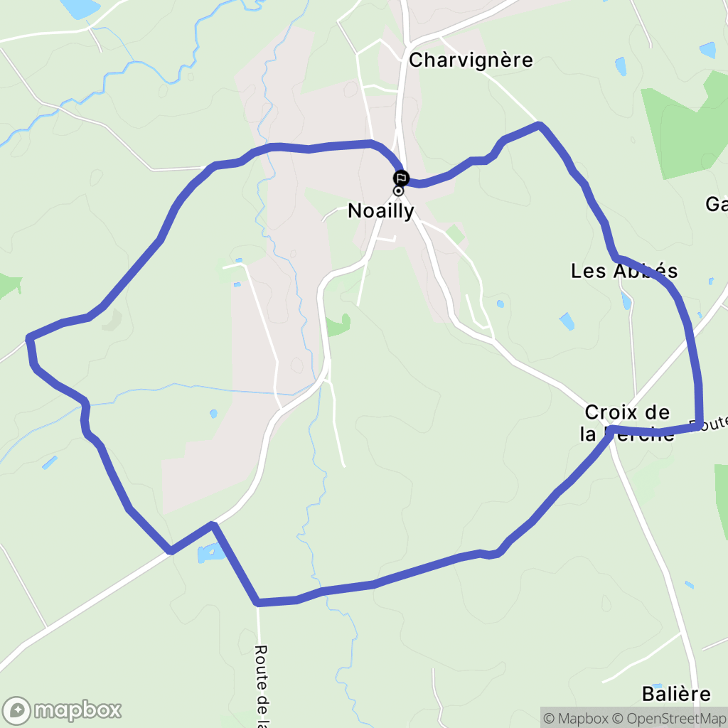 Noailly : carte du parcours de randonnée - France