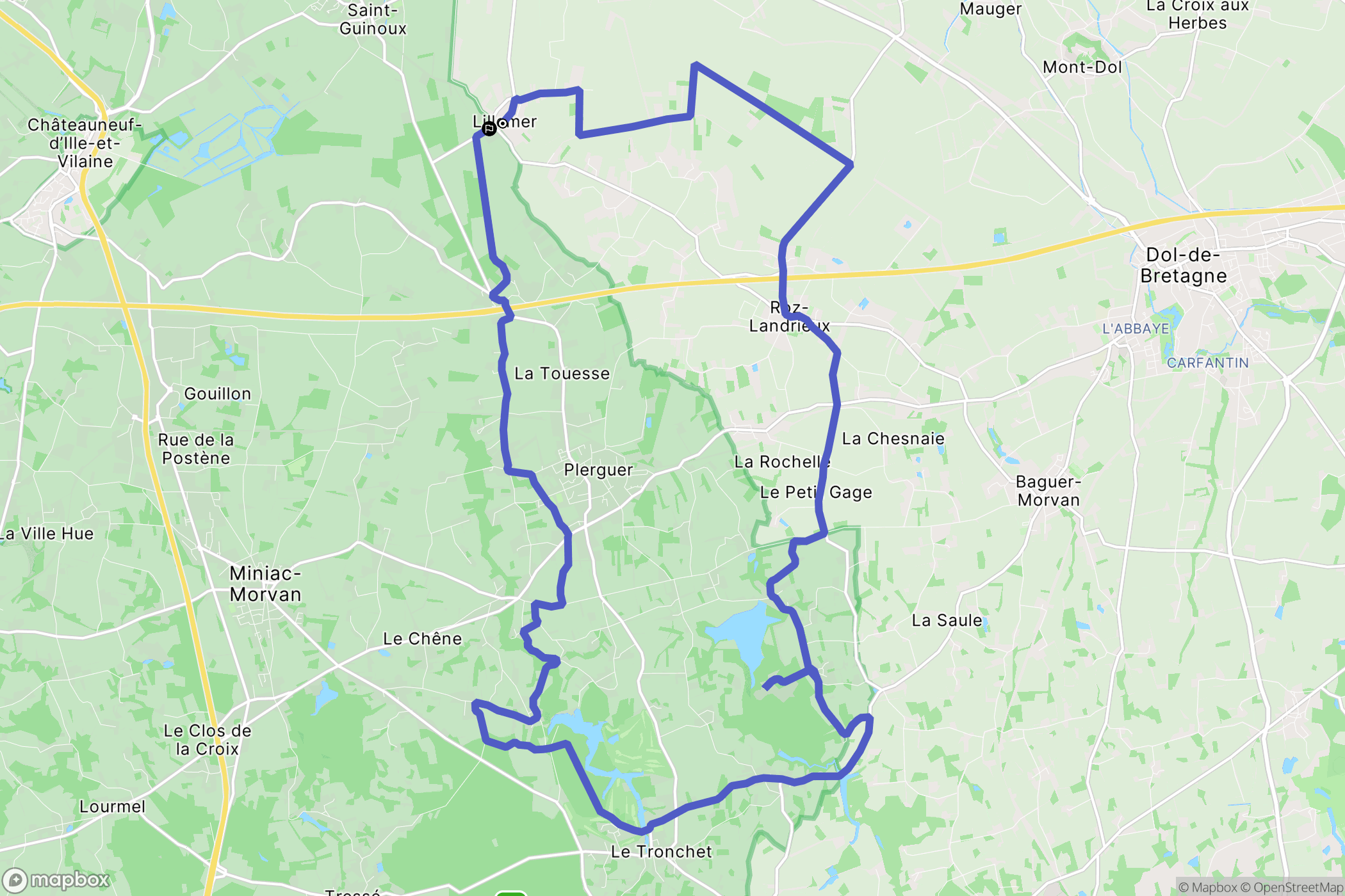 Lillemer : carte du parcours de randonnée - France